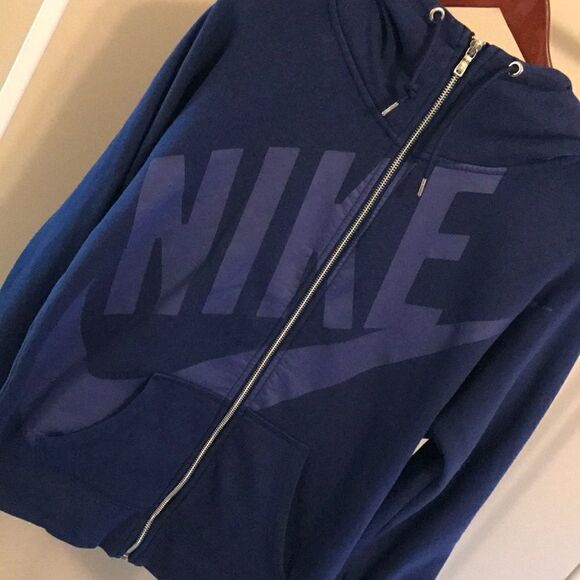 NIKE Sportswear Purple Zip Hoodie - Size Large - Picture 1 of 7